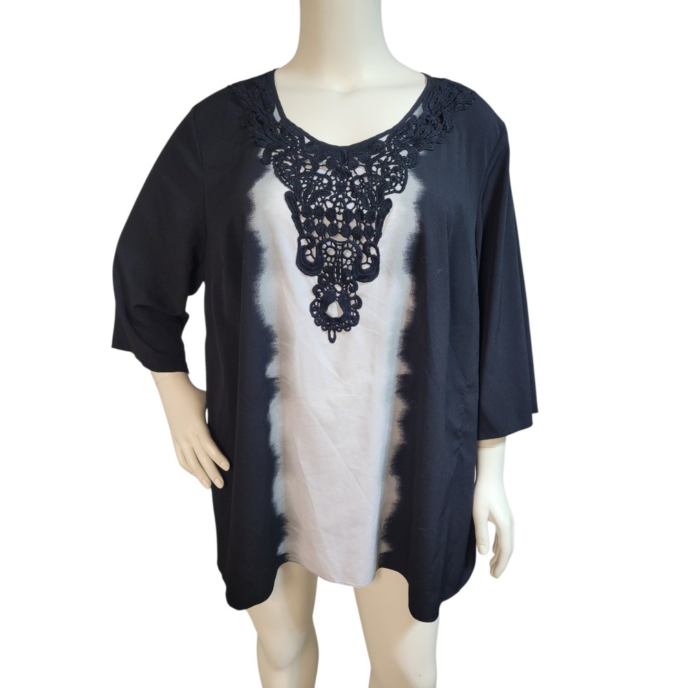 Catherines Round Neck Tunic‎ Size  3X Plus Women's (READ)